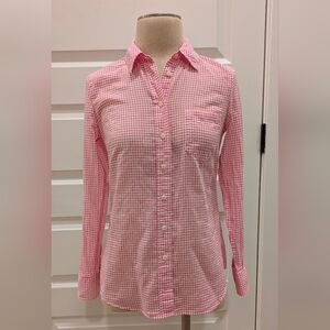 GAP Pink And White Gingham Button-Down Shirt